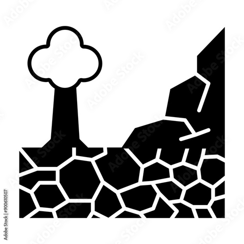 drought icon. black fill icon