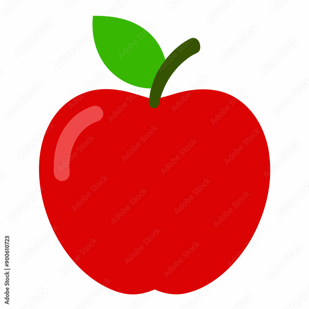 Red apple isolated on white, Red apple vector illustration, apple cartoon vector art, apple silhouette, apple vector icon Red apple isolated on white, Red apple vector illustration, apple cartoon vector art, apple silhouette, apple vector icon