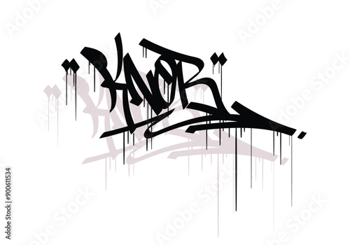 KNOB graffiti tag style design