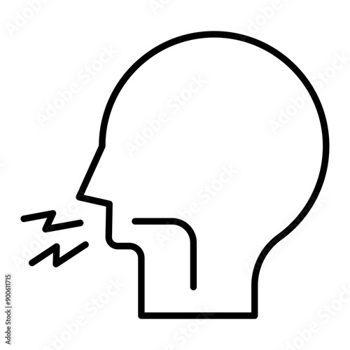 Cough icon. outline icon