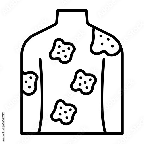 Eczema icon. outline icon