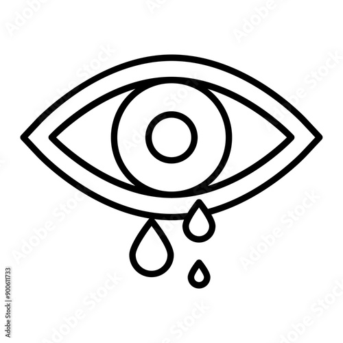 sore eyes icon. outline icon