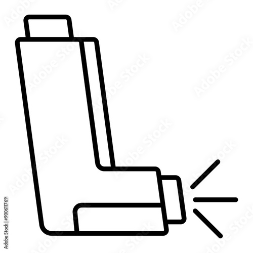 Inhaler icon. outline icon