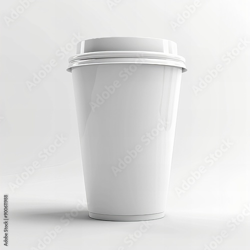 Paper Cup for dinks , isolated with white background photo