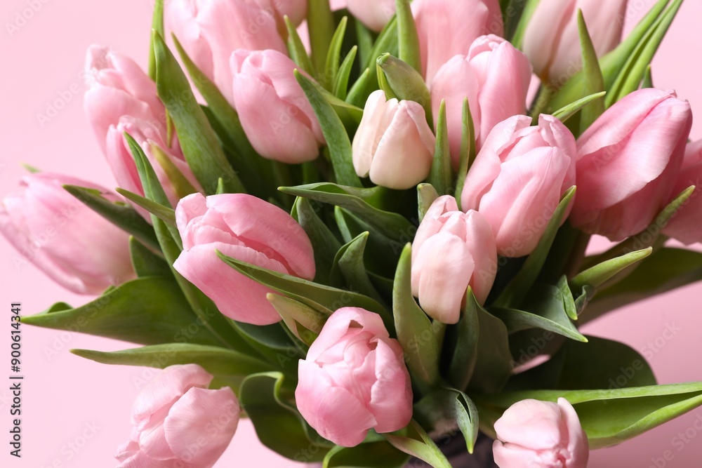 Beautiful fresh tulips on color background Beautiful fresh tulips on color background