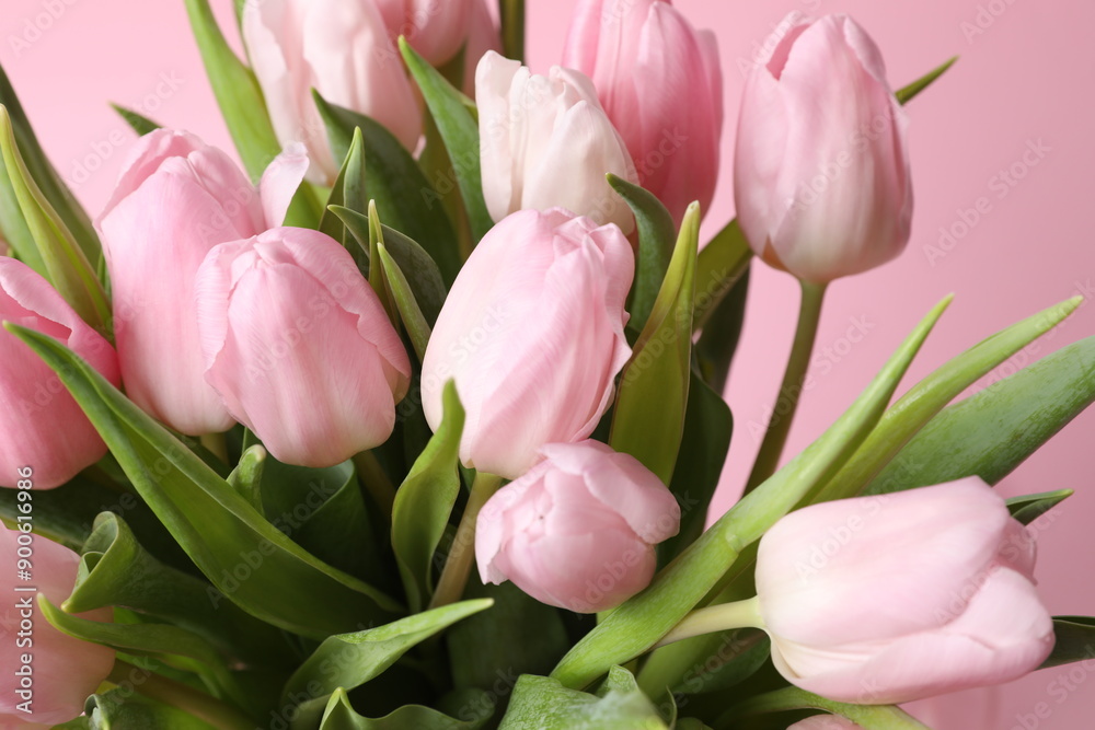 Beautiful fresh tulips on color background Beautiful fresh tulips on color background
