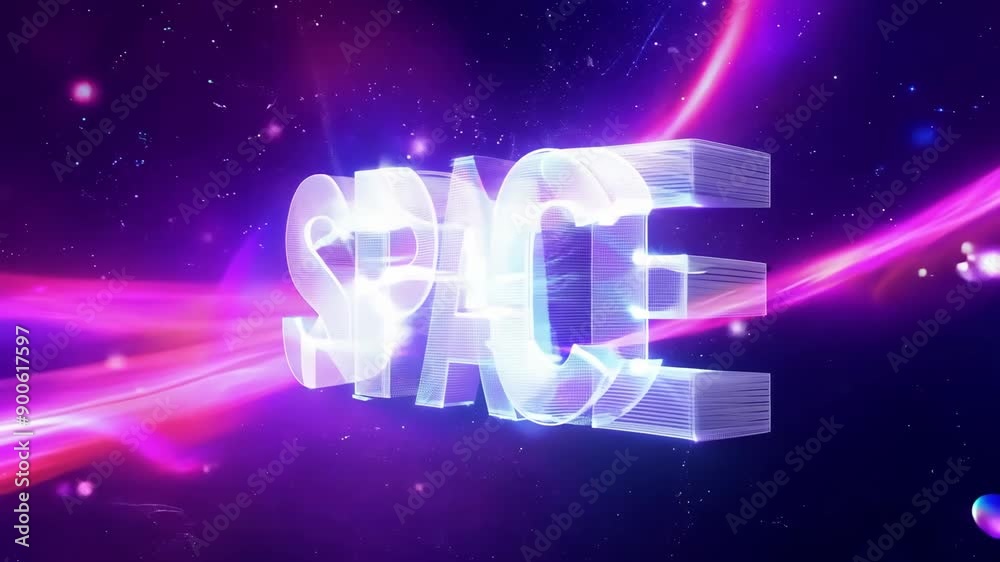 Space Text Animation Loop With Retro Vibe Space Text Animation Loop With Retro Vibe