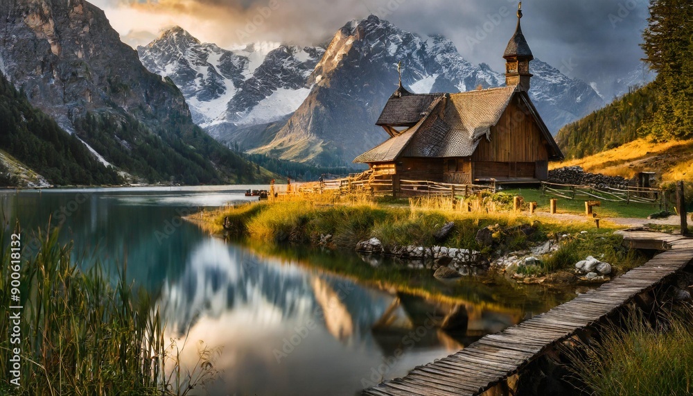 Fototapeta premium sunrise over the mountains