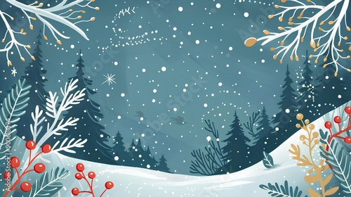 illustrate a birthday invitation for December 