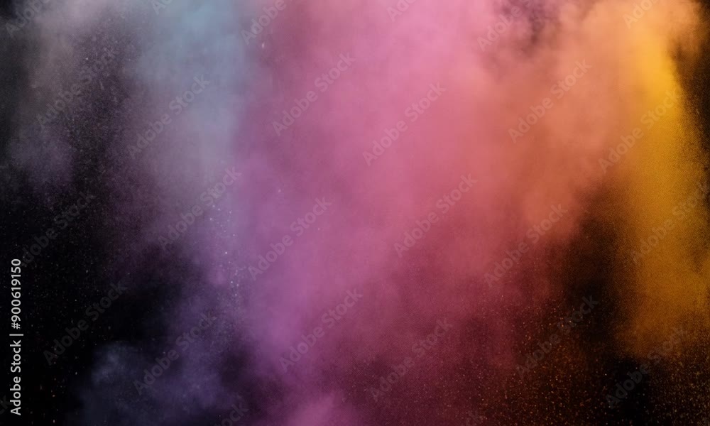 Abstract Burst of Color: A vibrant explosion of colorful powder against a dark backdrop, forming a mesmerizing cloud of swirling hues. Perfect for adding a touch of energy and dynamic movement to your Abstract Burst of Color: A vibrant explosion of colorful powder against a dark backdrop, forming a mesmerizing cloud of swirling hues. Perfect for adding a touch of energy and dynamic movement to your