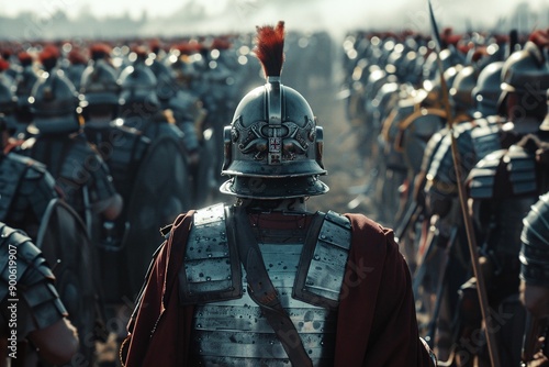 ai generative marching roman troops