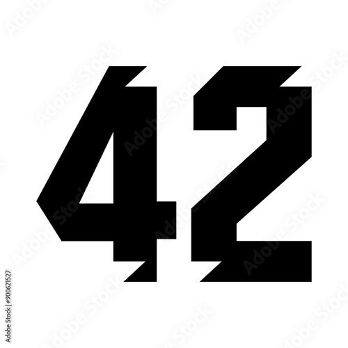 93 Vintage Sport Jersey numbers in black with a white background