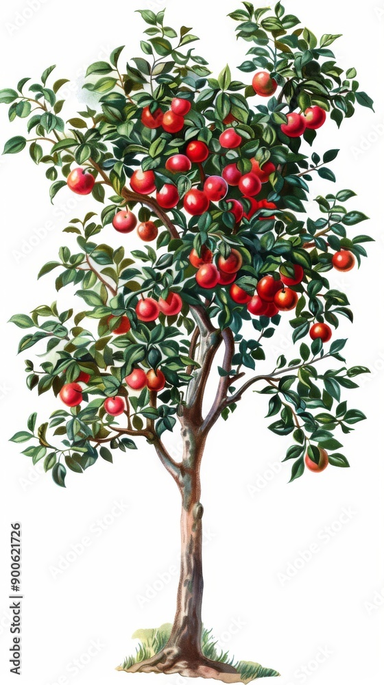 Lush Fruitful Tree. Nature's bounty concept Lush Fruitful Tree. Nature's bounty concept