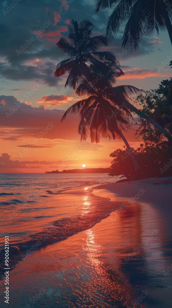 Fototapeta premium Beautiful Sunset on the Beach