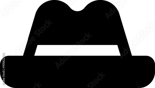 UI hat Vector Icon Illustration. Glyph Style