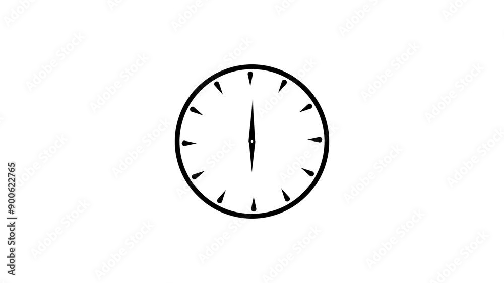 Animation video of clock  countdown 24 hours.