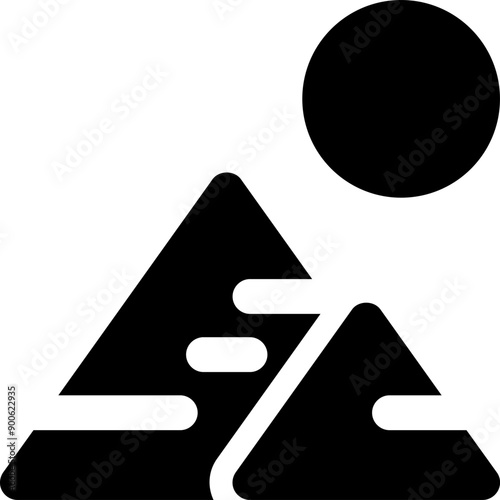 UI pyramid Vector Icon Illustration. Glyph Style