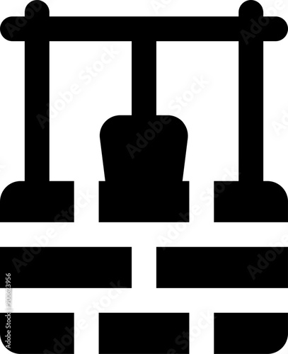 UI water well Vector Icon Illustration. Glyph Style