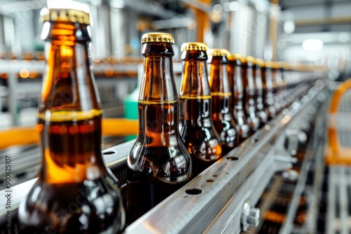 Industrial Drink Manufacturing with Modern Equipment