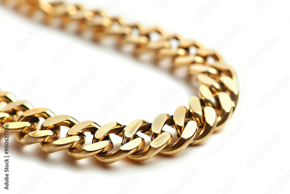 Luxurious and shiny gold chain necklace isolated on a white background, symbolizing wealth and high fashion. Luxurious and shiny gold chain necklace isolated on a white background, symbolizing wealth and high fashion.