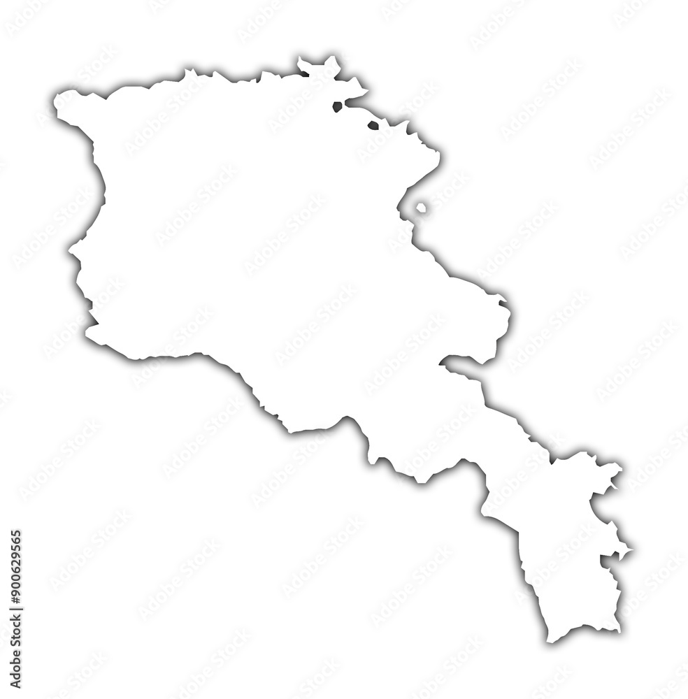 ARMENIA MAP WITH ITS REGIONS AND POLITICAL ADMINISTRATIVE DIVISIONS