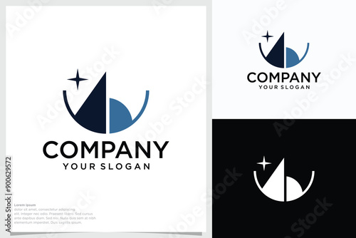 Dhow logo icon circular sail boat Silhouette logo design, Traditional Sailboat