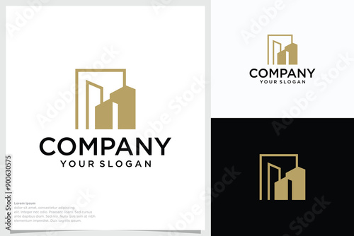 Real estate logo design vector apartment icon vector template. Real estate.