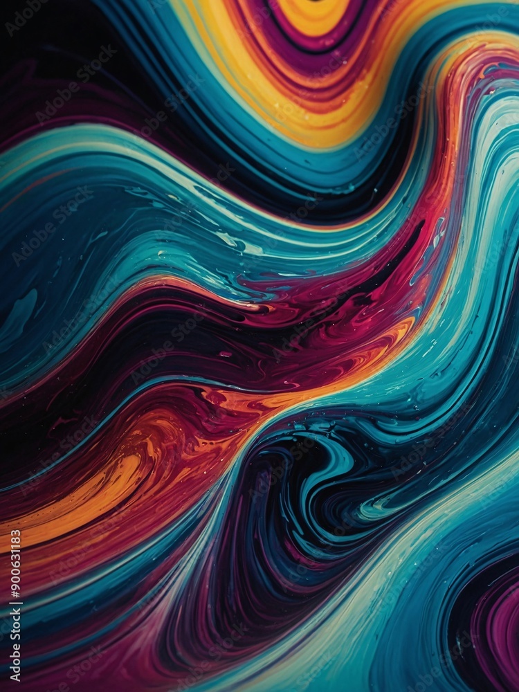 Vibrant abstract background with flowing liquid wave lines. Paint blend. Wallpaper design. High contrast Vibrant abstract background with flowing liquid wave lines. Paint blend. Wallpaper design. High contrast