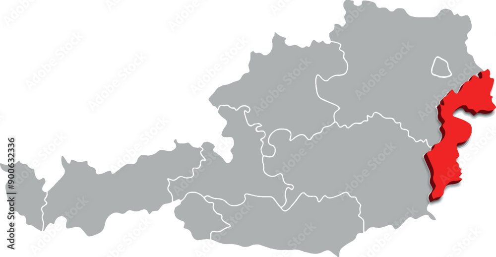 BURGENLAND map
FEDERATE STATE of AUSTRIA 3d isometric map BURGENLAND map
FEDERATE STATE of AUSTRIA 3d isometric map