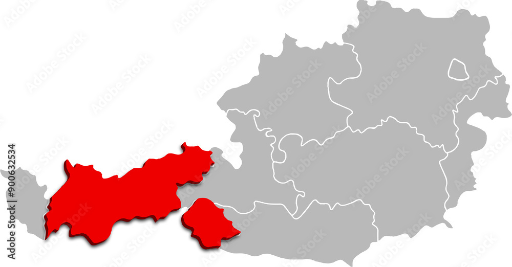 TYROL map
FEDERATE STATE of AUSTRIA 3d isometric map TYROL map
FEDERATE STATE of AUSTRIA 3d isometric map