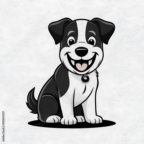 Dog vector design. Black and white dog vector graphics