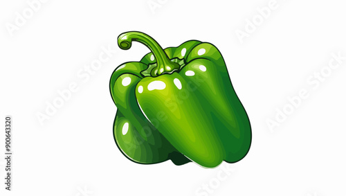 Organic Green Pepper Graphic