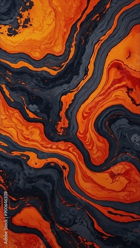 Vibrant lava marble texture vector, panoramic design for banners, wallpapers, and packaging photo