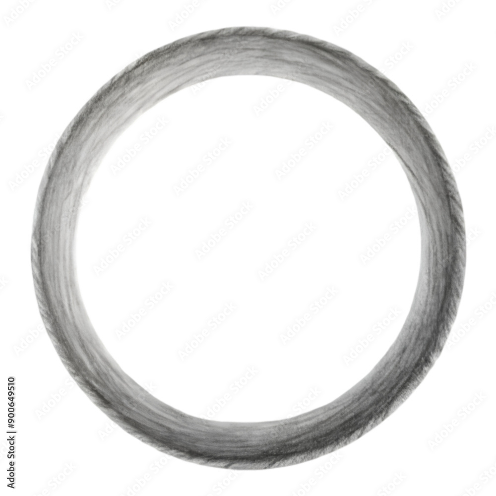 A gray circle with a black line in the middle. The circle is drawn in pencil and he is a ring A gray circle with a black line in the middle. The circle is drawn in pencil and he is a ring