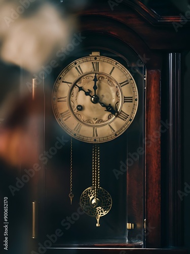 old clock on a wall generative ai