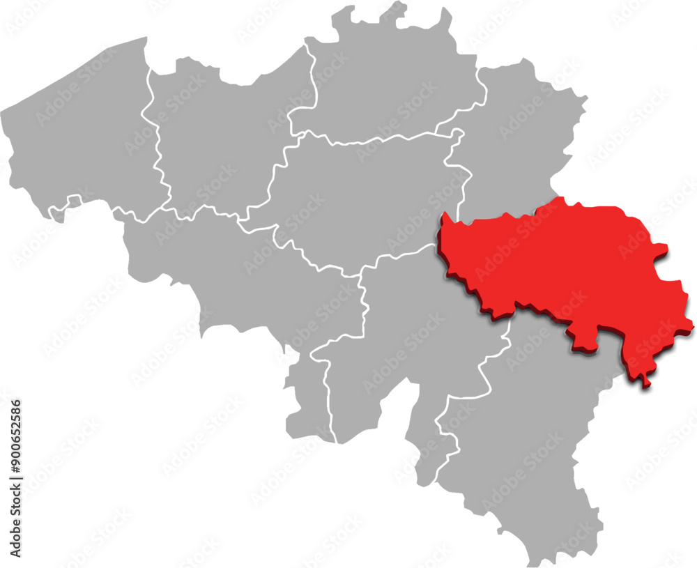 LIEGE map PROVINCE of BELGIUM 3d isometric map LIEGE map PROVINCE of BELGIUM 3d isometric map