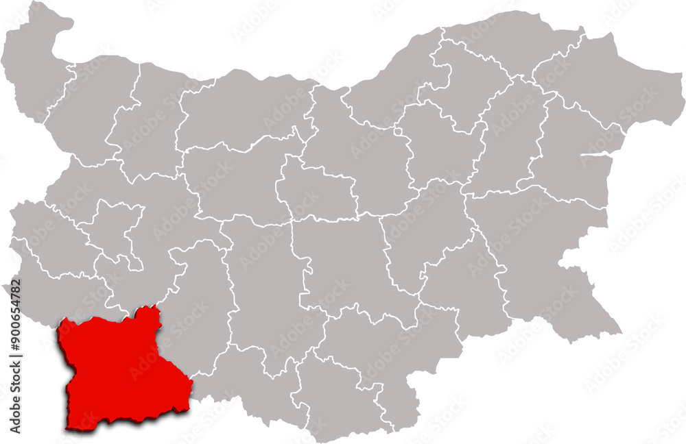 BLAGOEVGRAD map REGION of BULGARIA 3d isometric map BLAGOEVGRAD map REGION of BULGARIA 3d isometric map