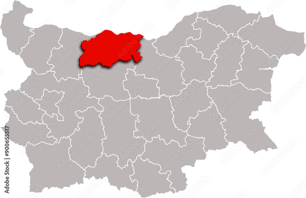 PLEVEN map REGION of BULGARIA 3d isometric map PLEVEN map REGION of BULGARIA 3d isometric map