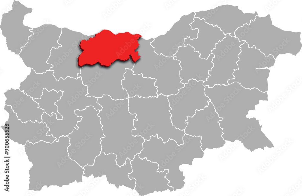 PLEVEN map REGION of BULGARIA 3d isometric map PLEVEN map REGION of BULGARIA 3d isometric map