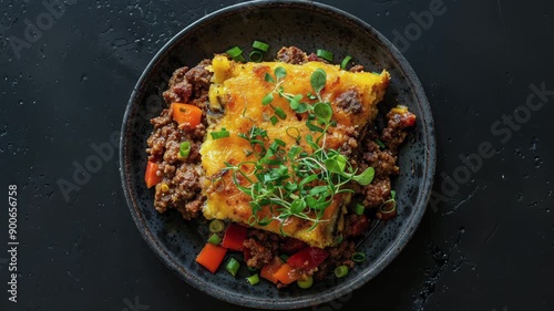 Wallpaper Mural Delicious Homemade Shepherd's Pie with Fresh Herbs and Vegetables Torontodigital.ca