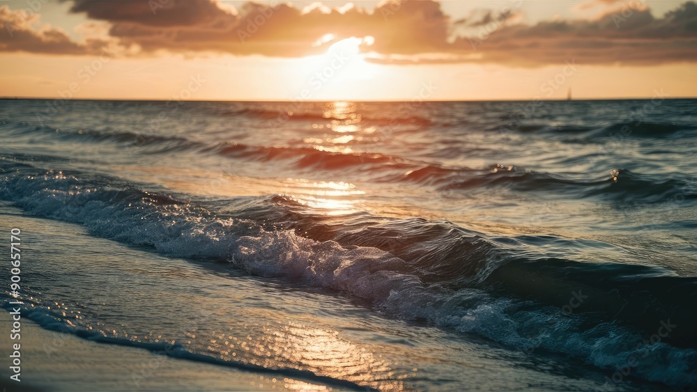 Obraz premium Idyllic Sea Scene at Twilight