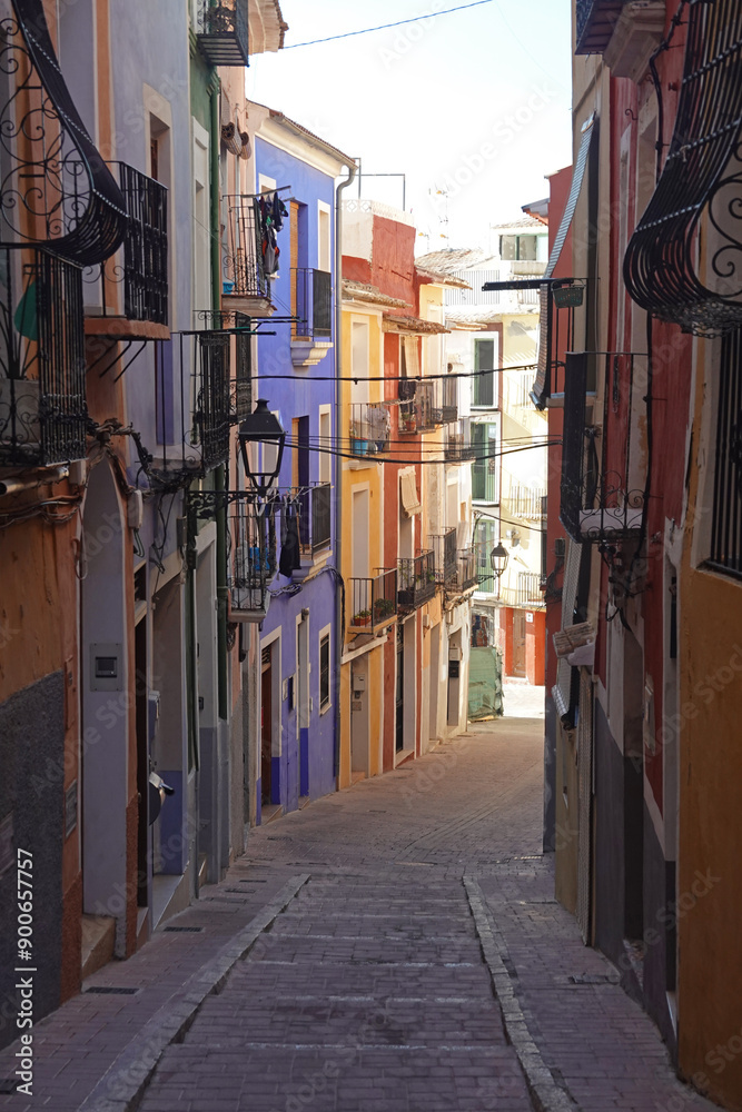 Fototapeta premium La Vila Joiosa town in Costa Blanca, Spain
