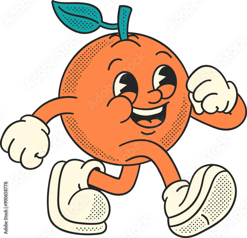 Orange Fruit Mascot Character