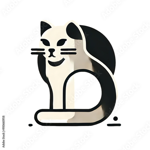 Elegant Minimalist Cat Illustration