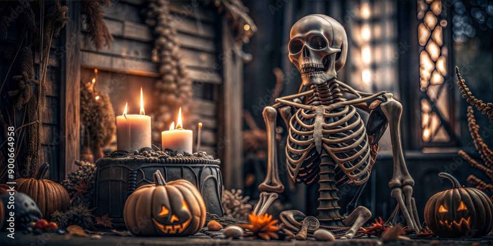 Fototapeta premium Scary Horror Halloween Background