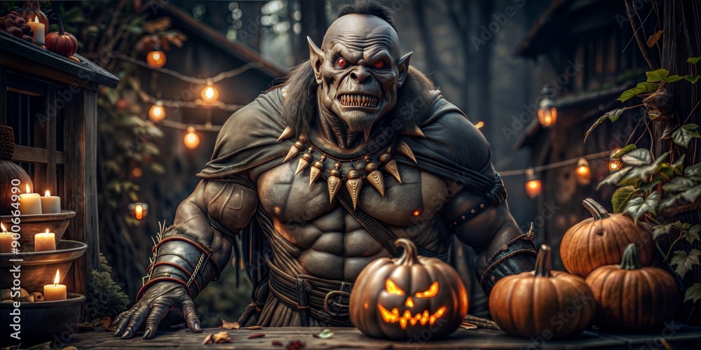 Fototapeta premium Scary Horror Halloween Background