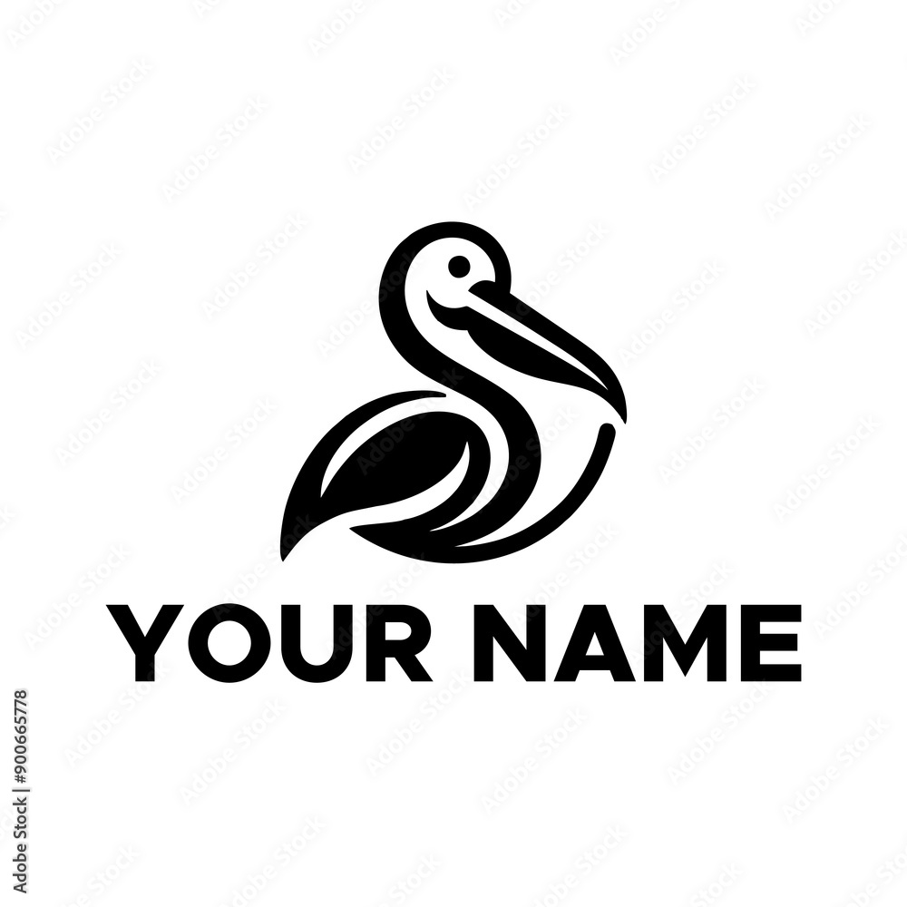 black pelican bird logo vector black pelican bird logo vector