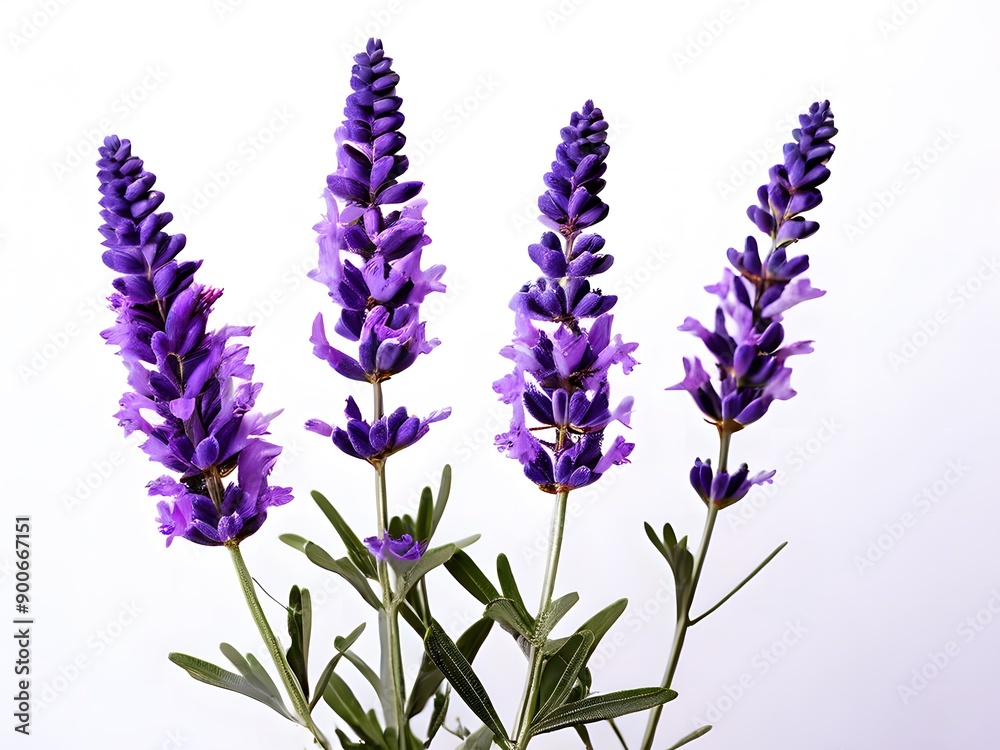 Naklejka premium lavender flowers isolated on white background