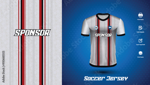 soccer jersey design for sublimation or sports tshirt design for cricket photo