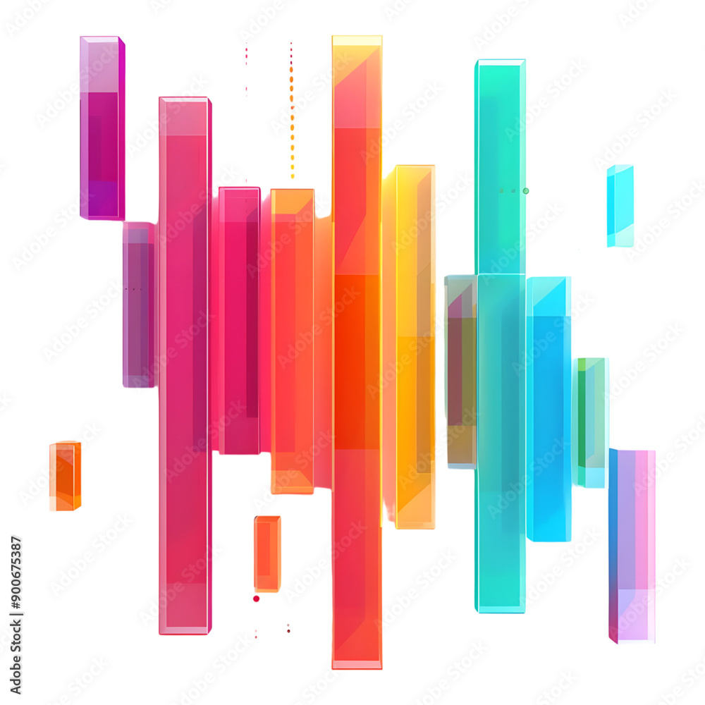Colorful rectangular infographic elements on transparent background Colorful rectangular infographic elements on transparent background